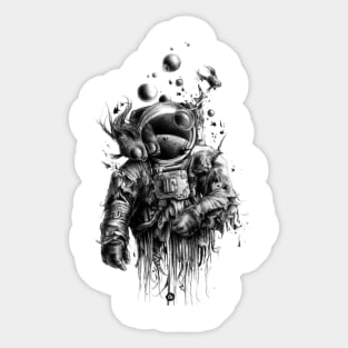 Ghost astronaut in the space Sticker